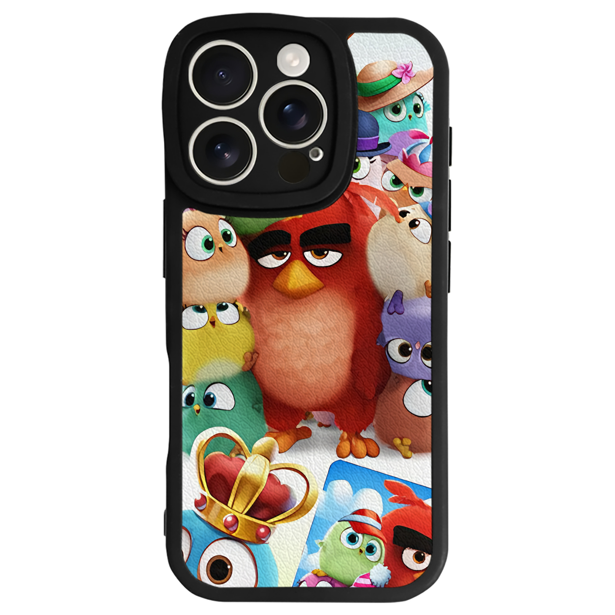 （画像用） Angry Birds アングリーバード 【iPhone 16シリーズ対応】シリコンスマホケース（レザー調） 材質：シリコン